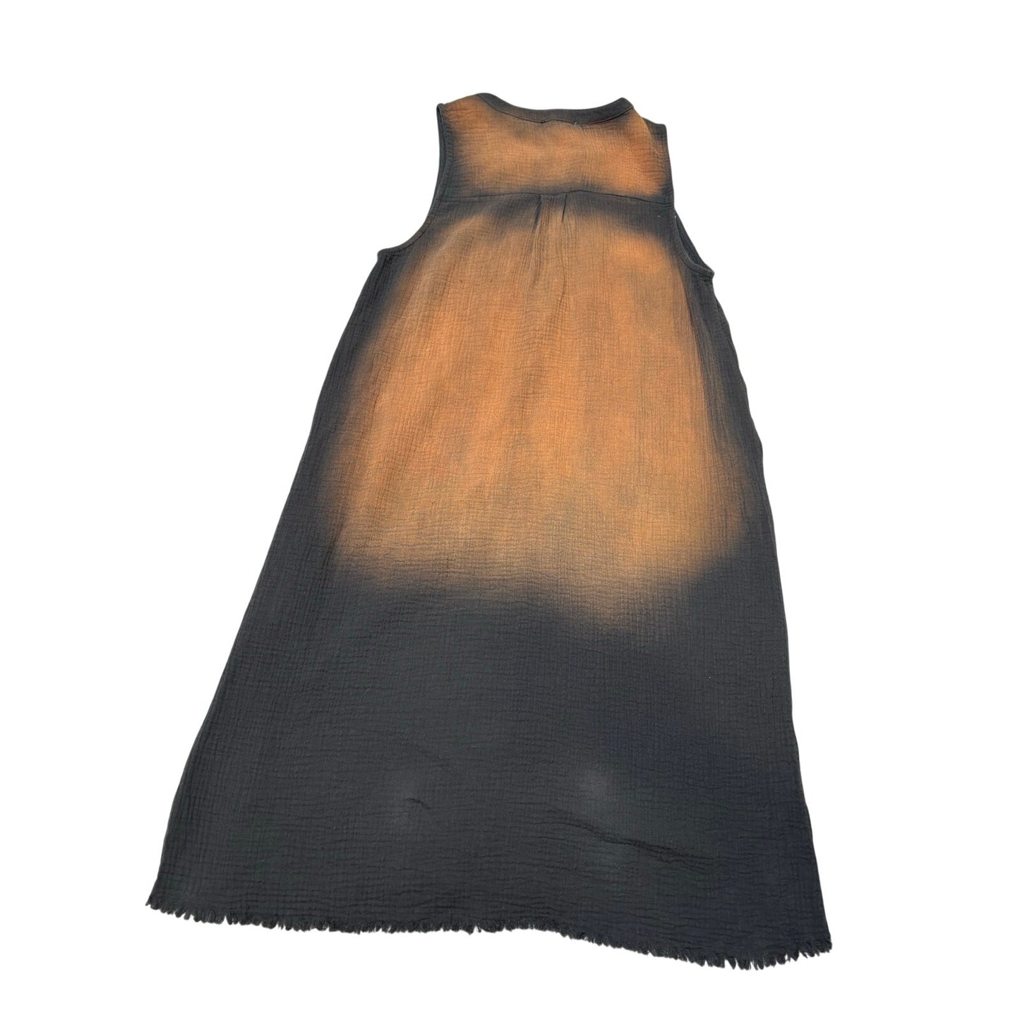 Mystree Split V-Neck Acid Washed Dress Deep Navy SZ SM