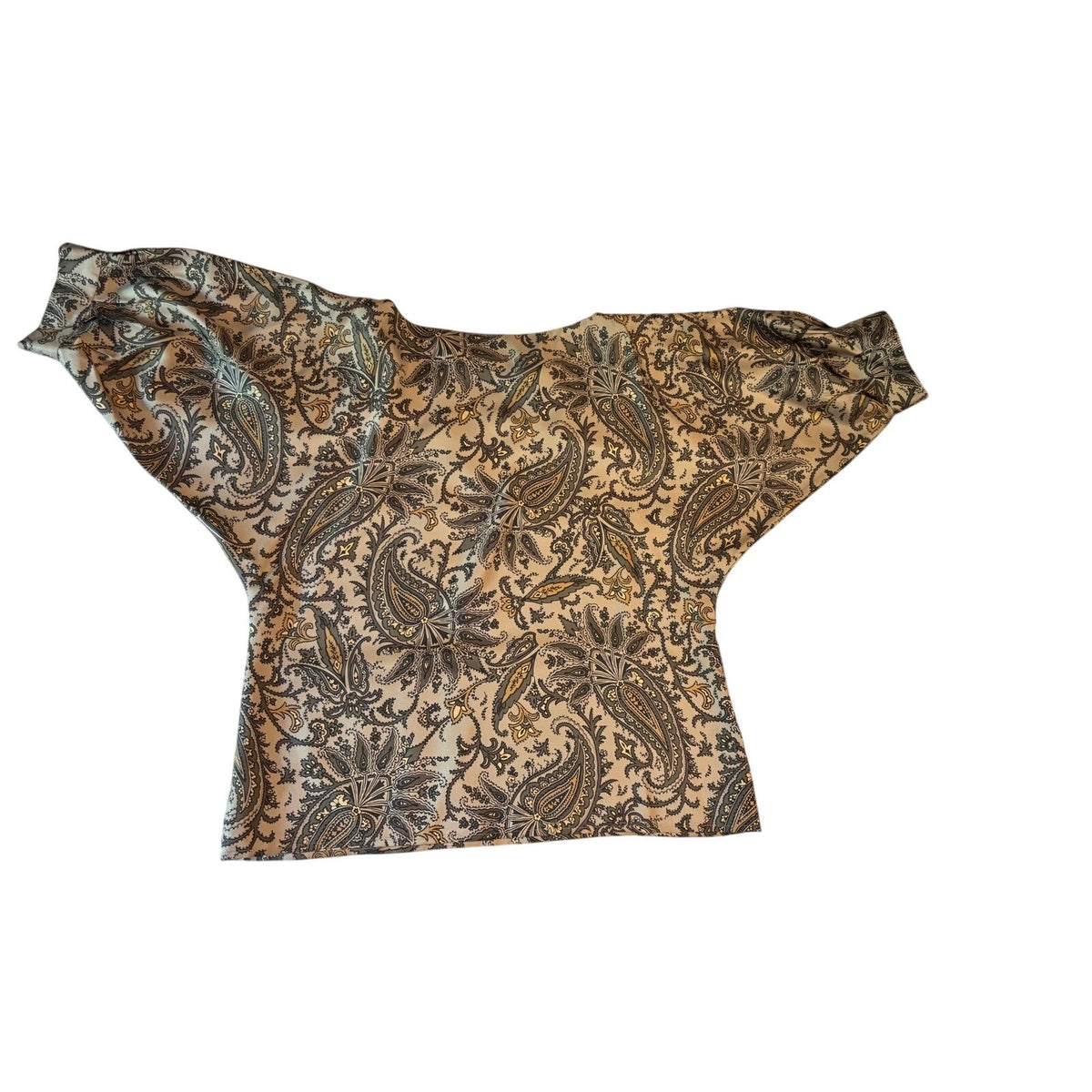 MICHAEL Michael Kors Silk Paisley Draped Top SZ L