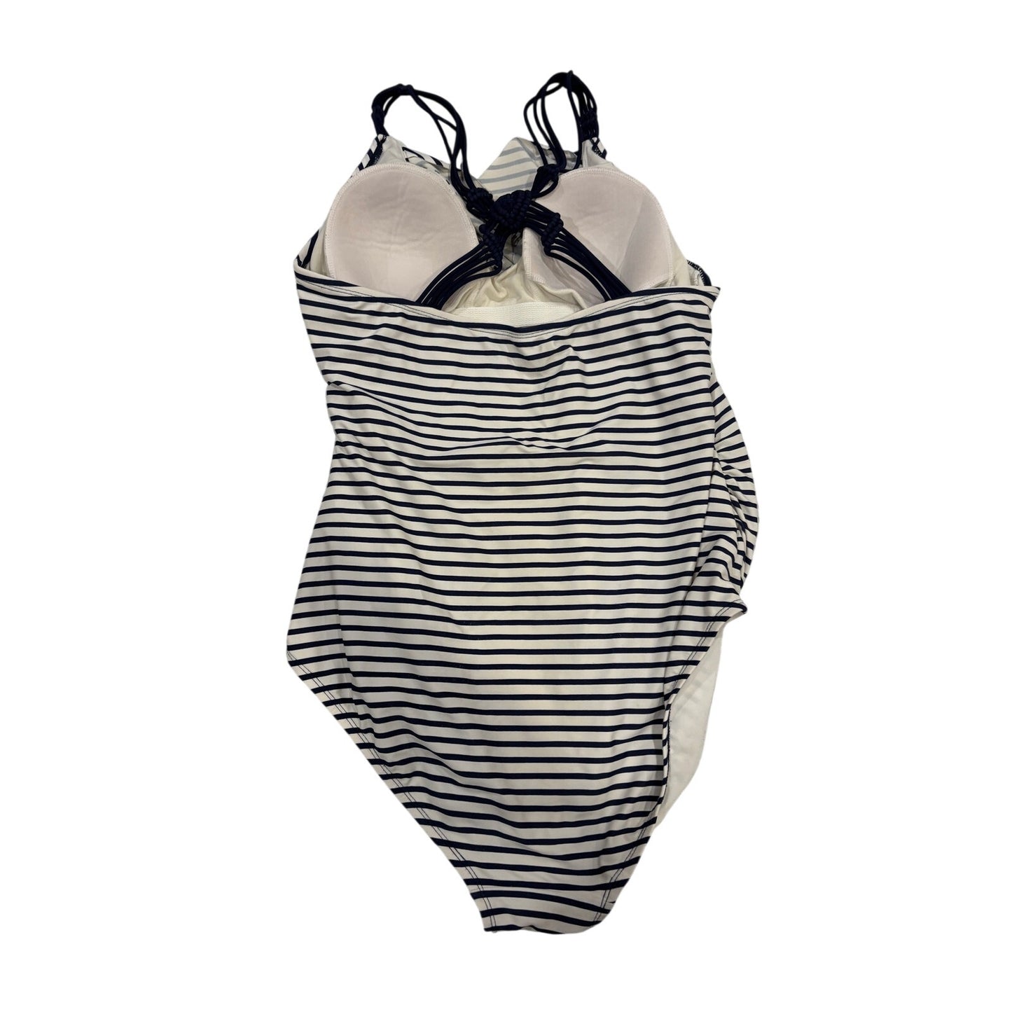 Kona Sol Striped Wrap One Piece Swimsuit SZ XL