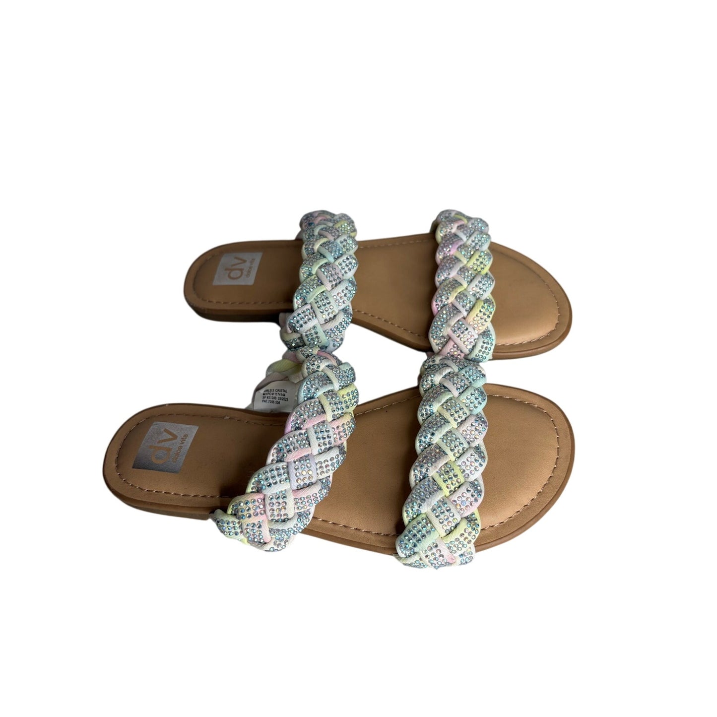 Dolce Vita Kids Cristal Rhinestone Braided Slides SZ 3M