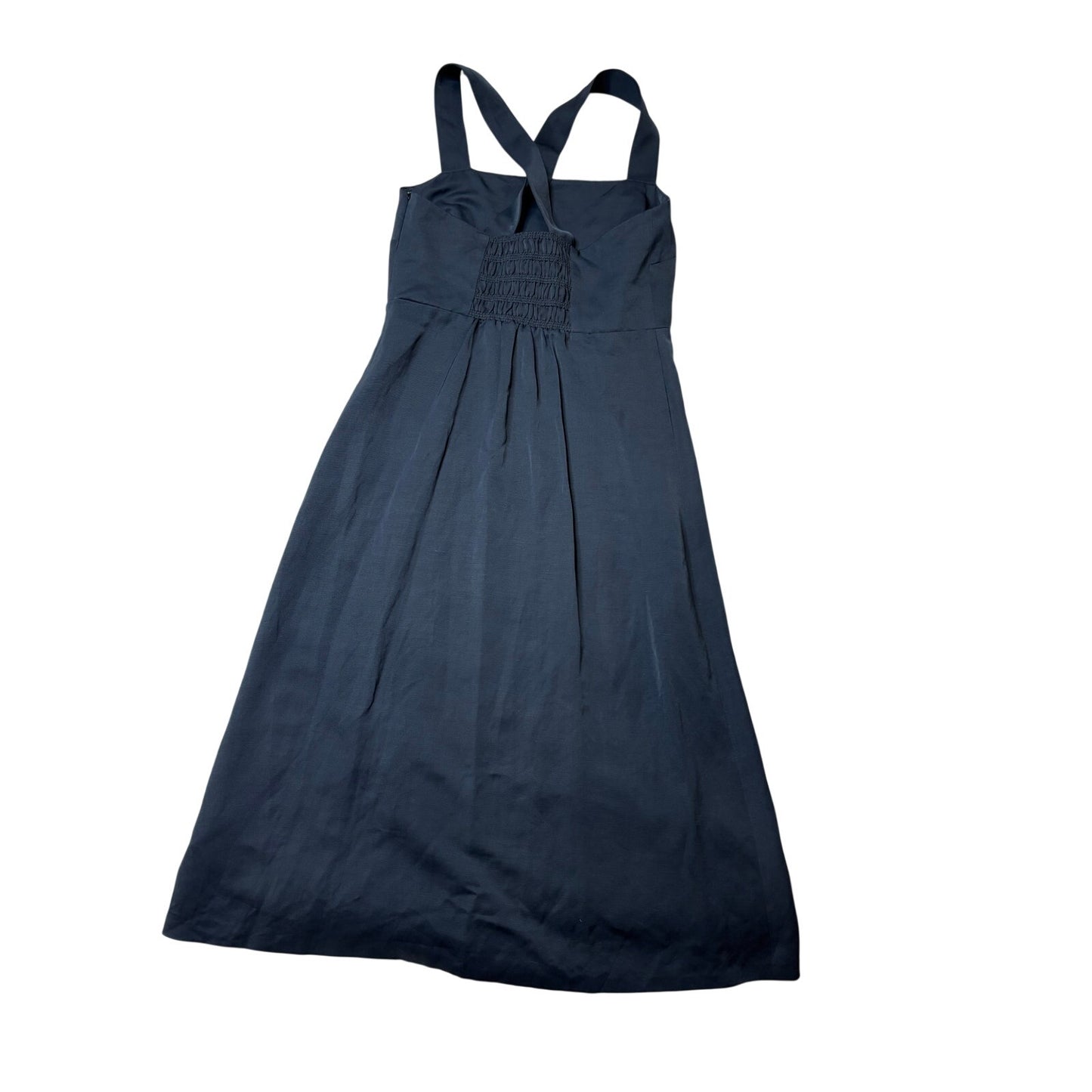 Theory Crossback Linen Blend Midi Dress SZ 2