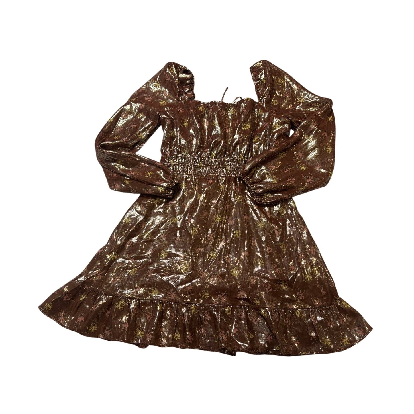 PAIGE Noah Dress In Bronze Dust Multi SZ Med