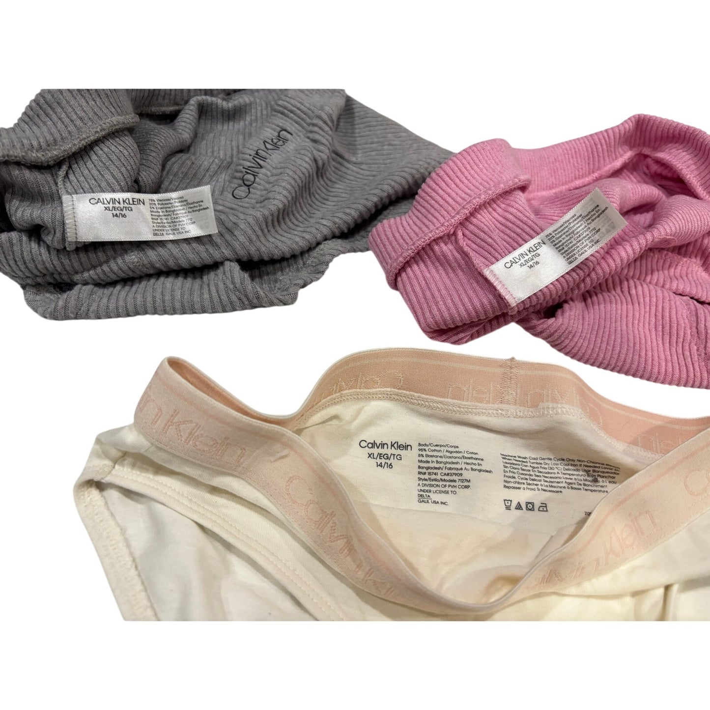 Calvin Klein Girls 3-Pair Underwear Lot SZ XL 14/16