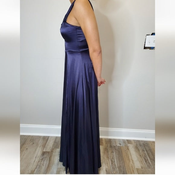 sequin hearts satin dress Sequin Hearts + Double Strap Satin Evening Gown