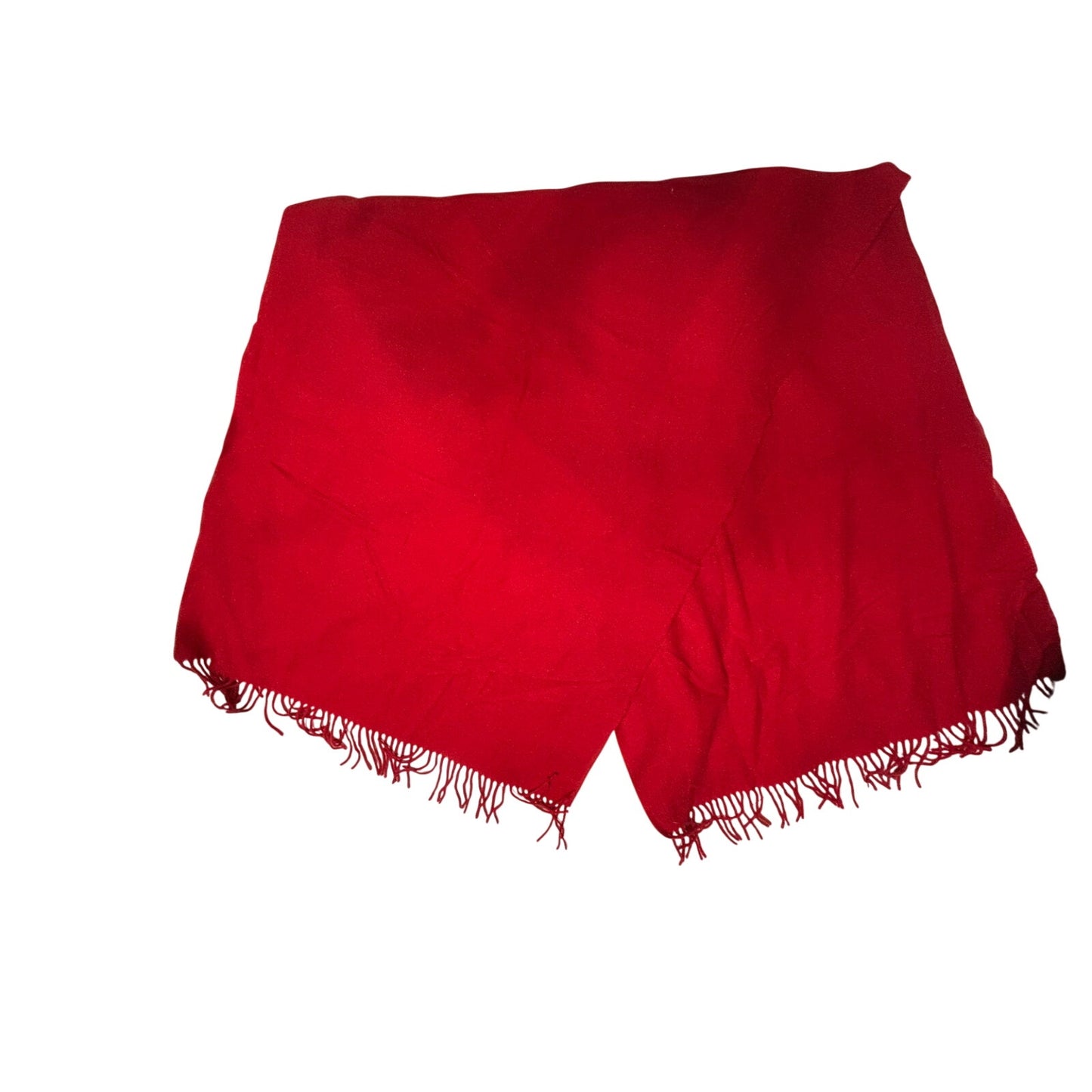 Rag & Bone Addison Recycled Wool Scarf Red Fringe Made in Italy