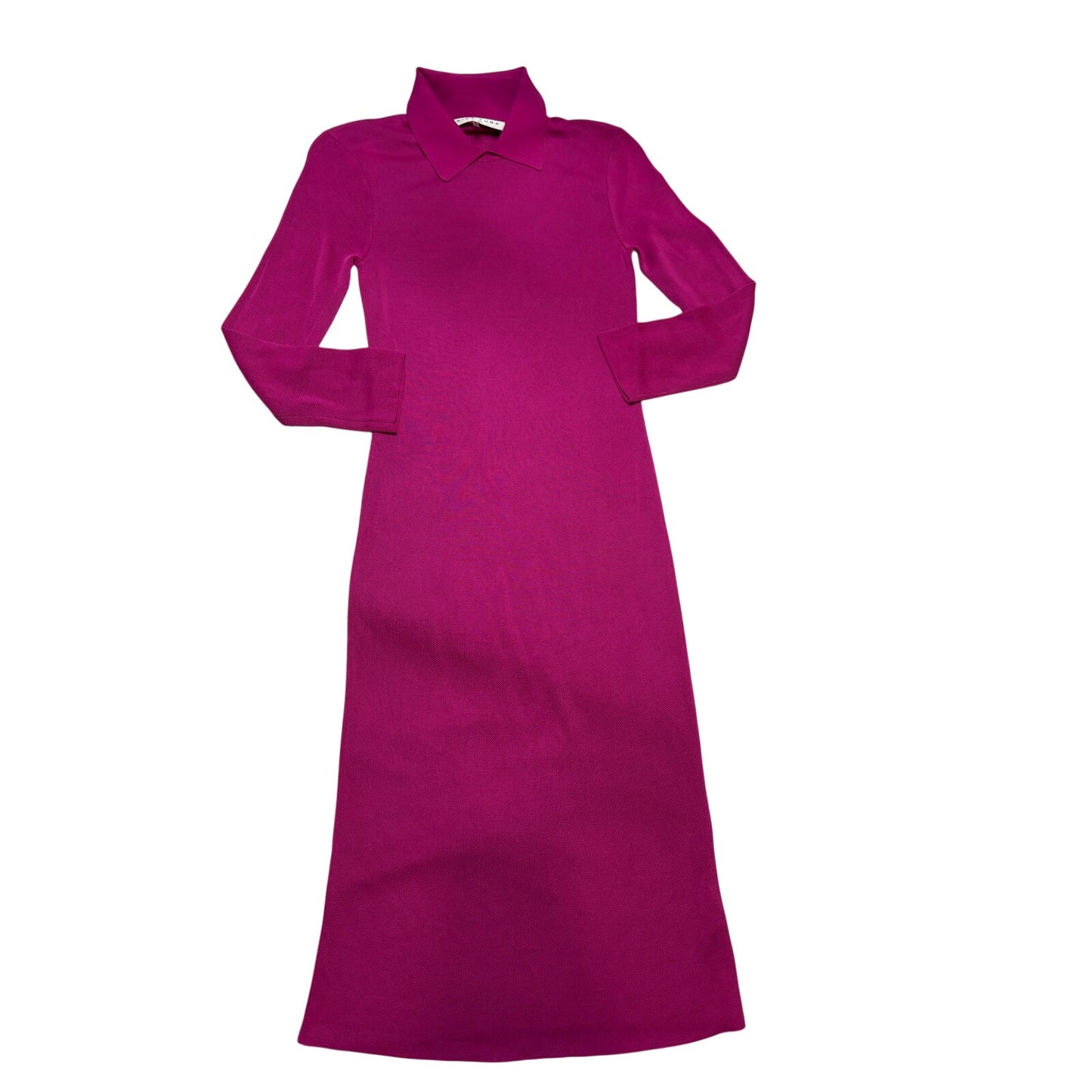 Trina Turk Bookish Knit Mini Dress Pink Collared 3/4 Sleeve SZ S