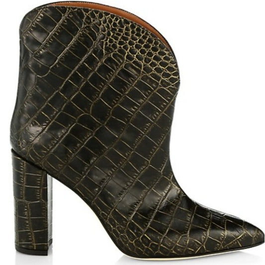 Paris Texas Croc Embossed Ankle Boots SZ 8.5