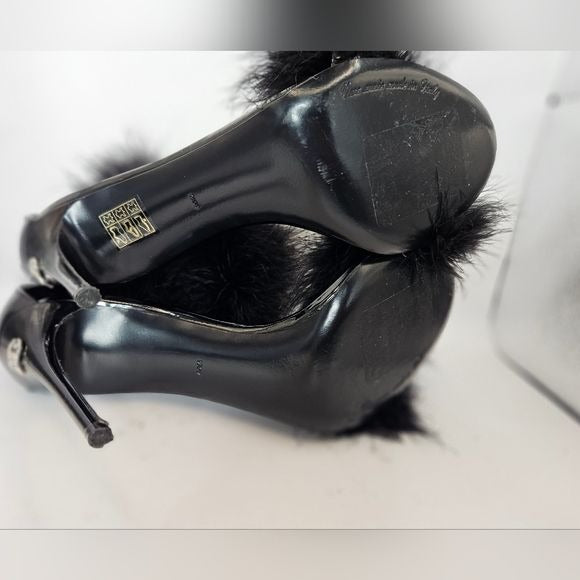 Dolce & Gabbana Marabou Sandals SZ 40.5
