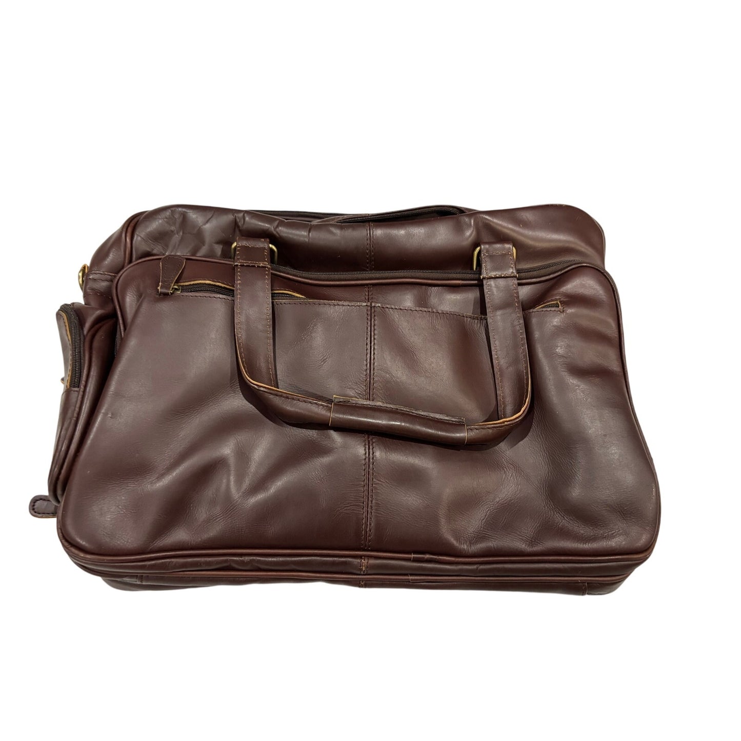 18” Genuine Leather Laptop Briefcase Business Travel Bag