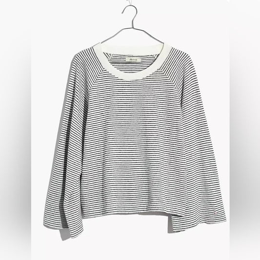 Terry Raglan Sweatshirt in Stripe SZ XS