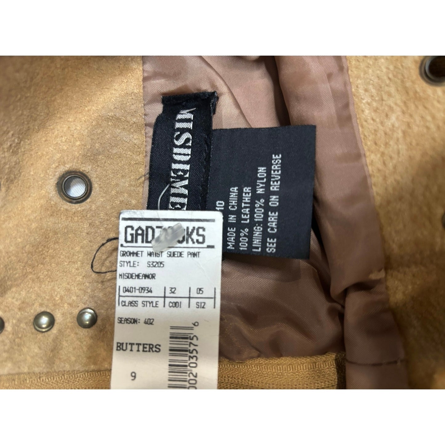 Misdemeanor Y2K Vintage Suede Low-Rise Flare Pants Deadstock SZ 9
