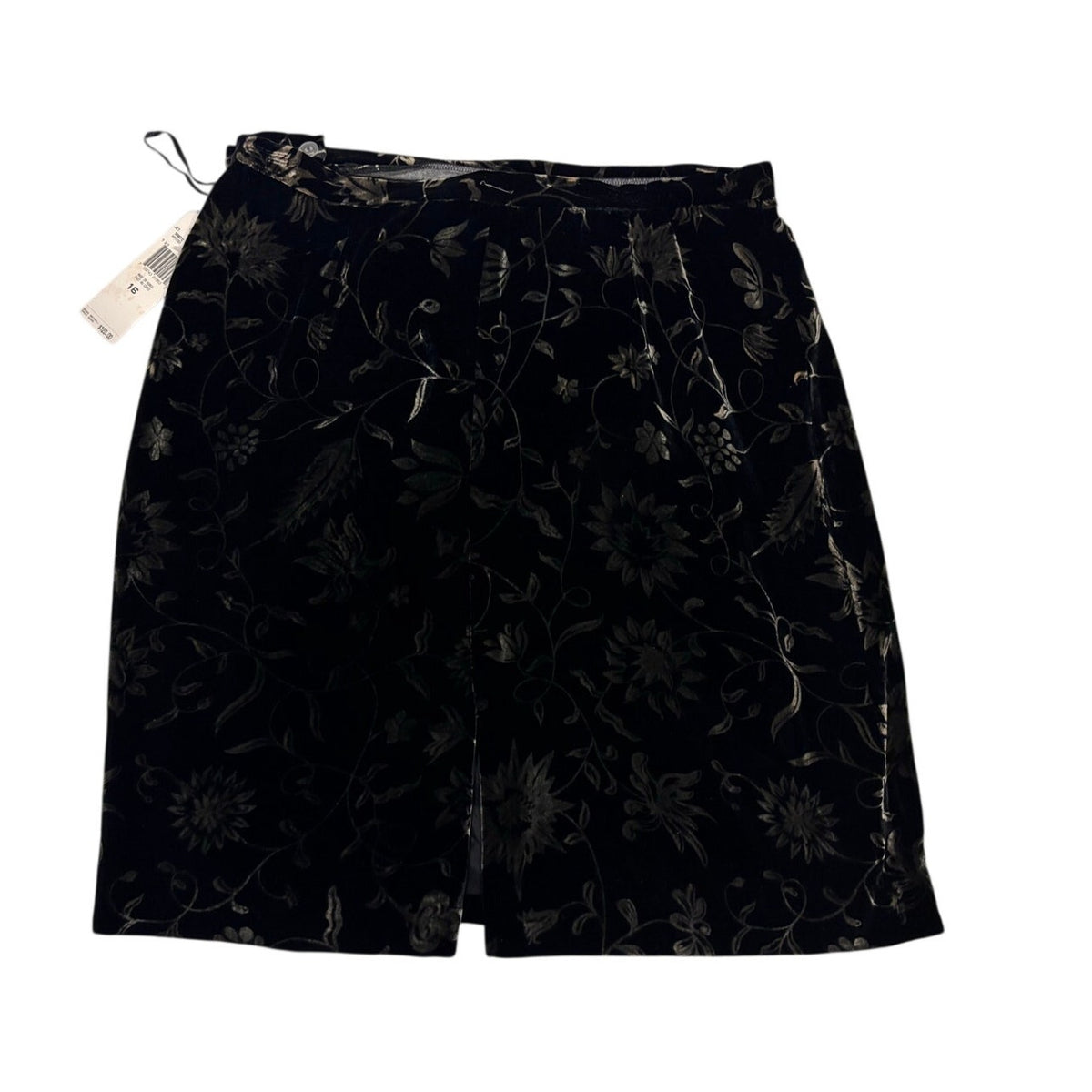 Vintage Jones New York Floral Velvet Skirt SZ 16