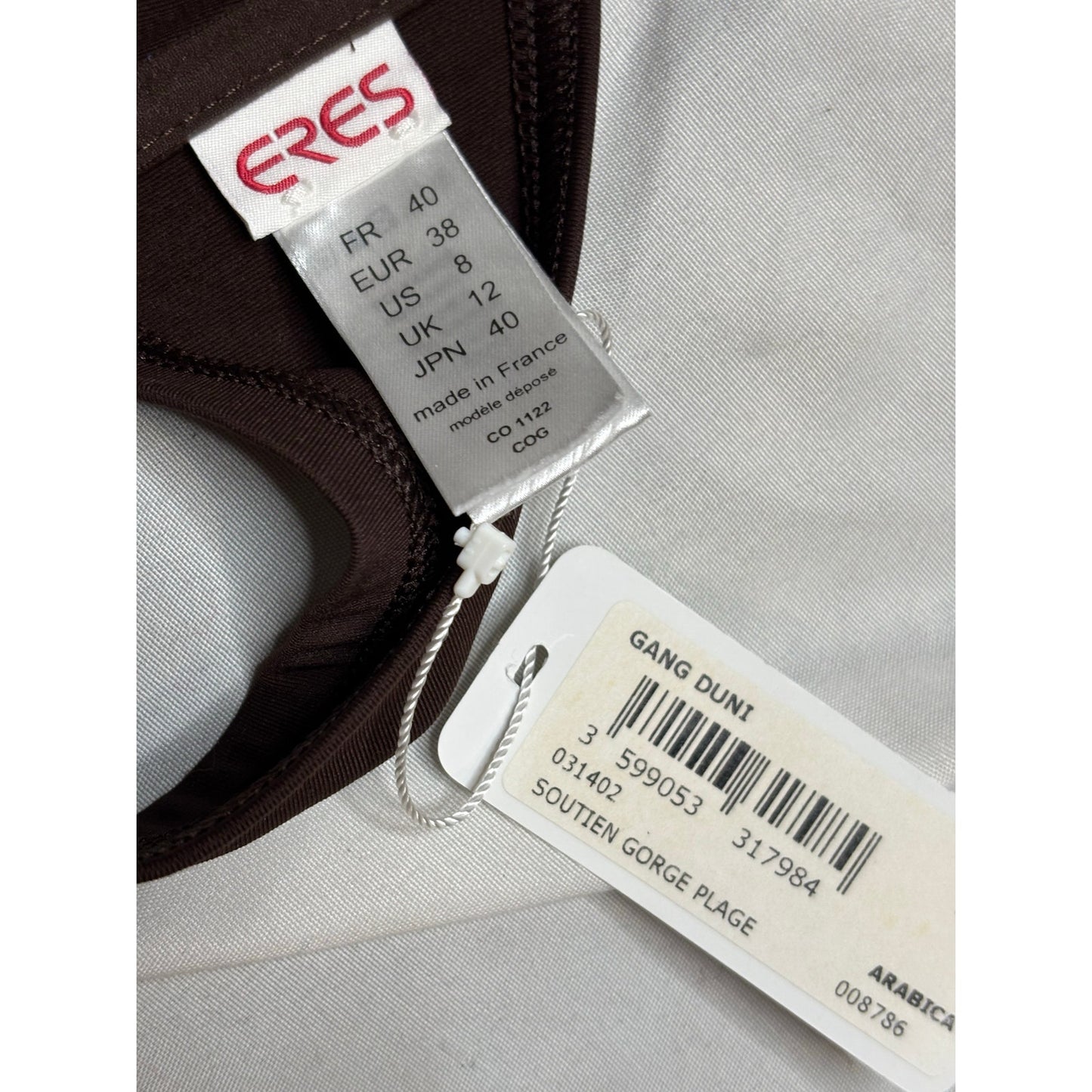Eres Triangle Bikini Top SZ 40
