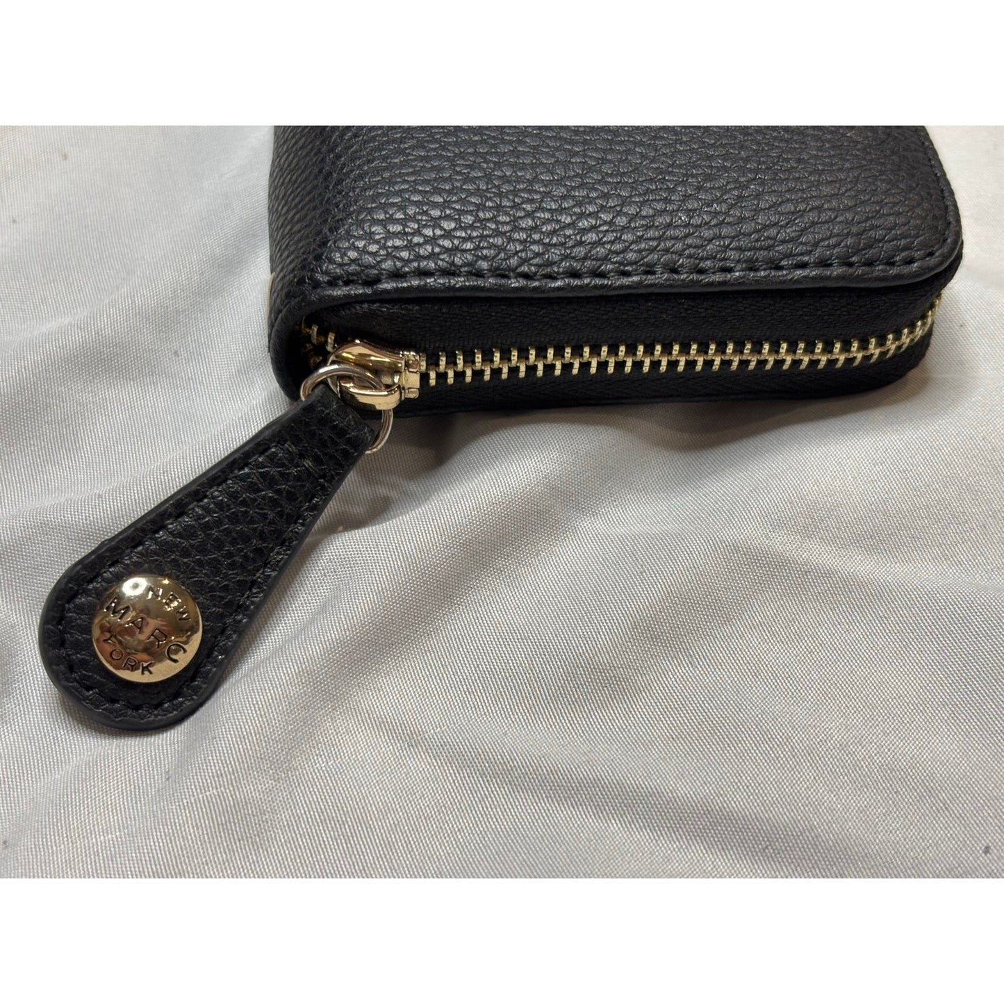 Marc New York Studded Zip Around Wallet Black Gold Continental Wristlet