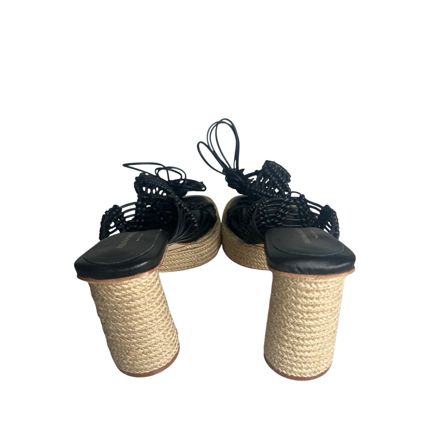 Paloma Barceló Platform Raffia Sandals SZ 39