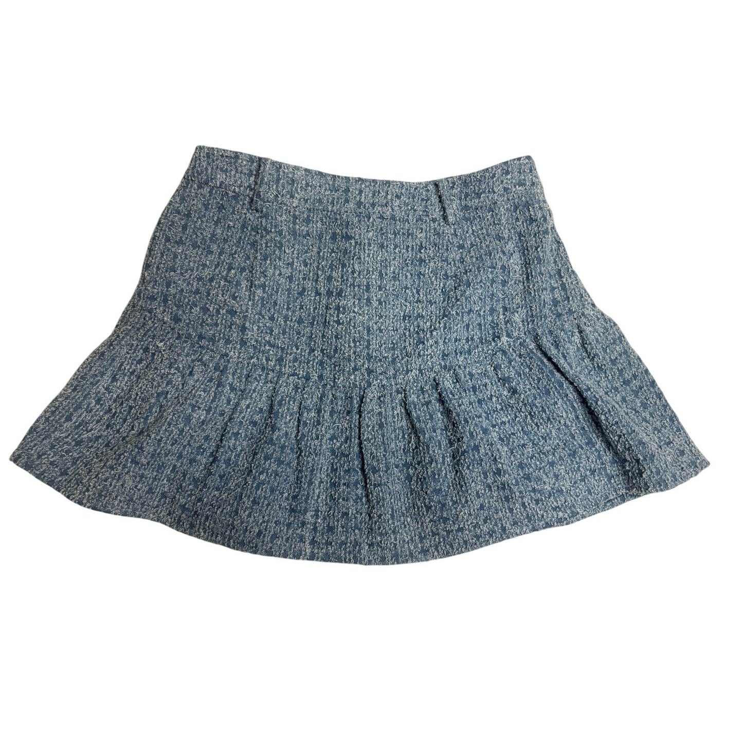 Ramy Brook Blue Tweed Mini Skirt SZ 2