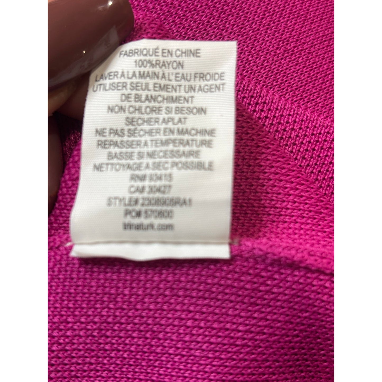 Trina Turk Bookish Knit Mini Dress Pink Collared 3/4 Sleeve SZ S