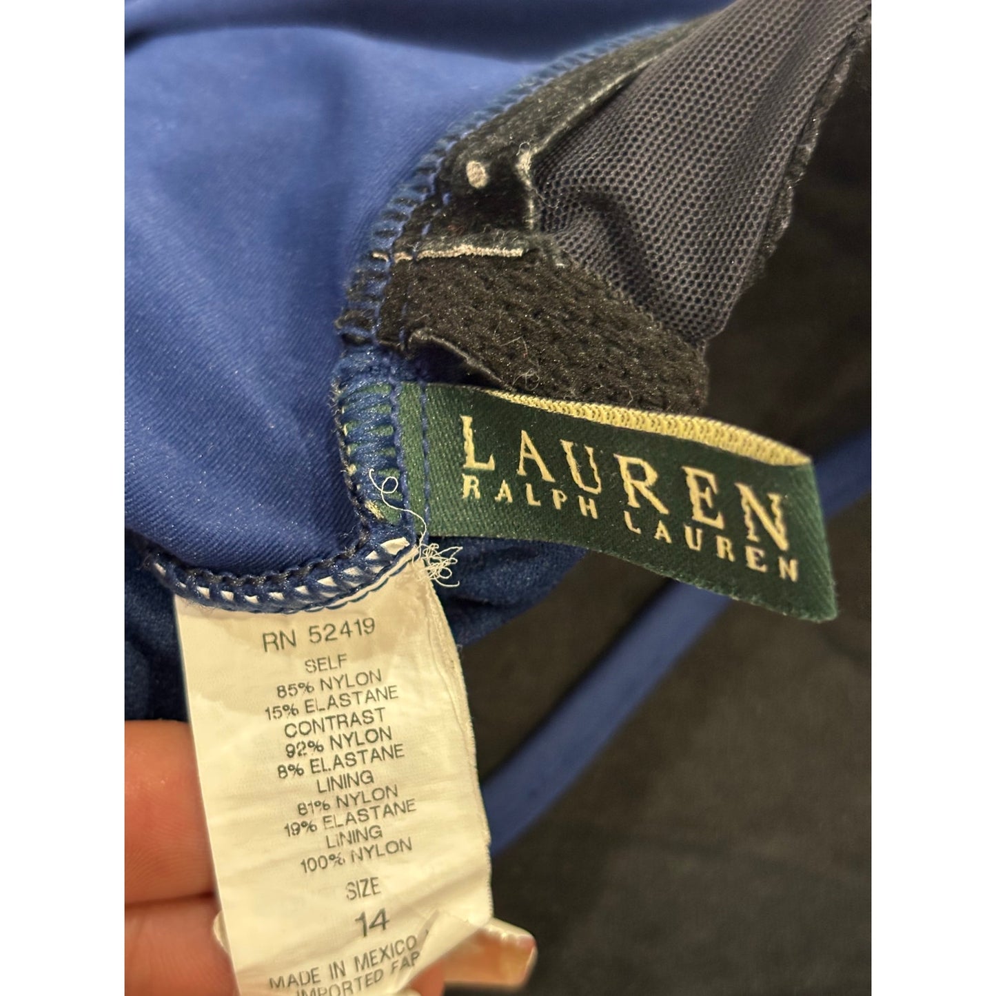Lauren Ralph Lauren Flyaway One Piece Swimsuit SZ 14