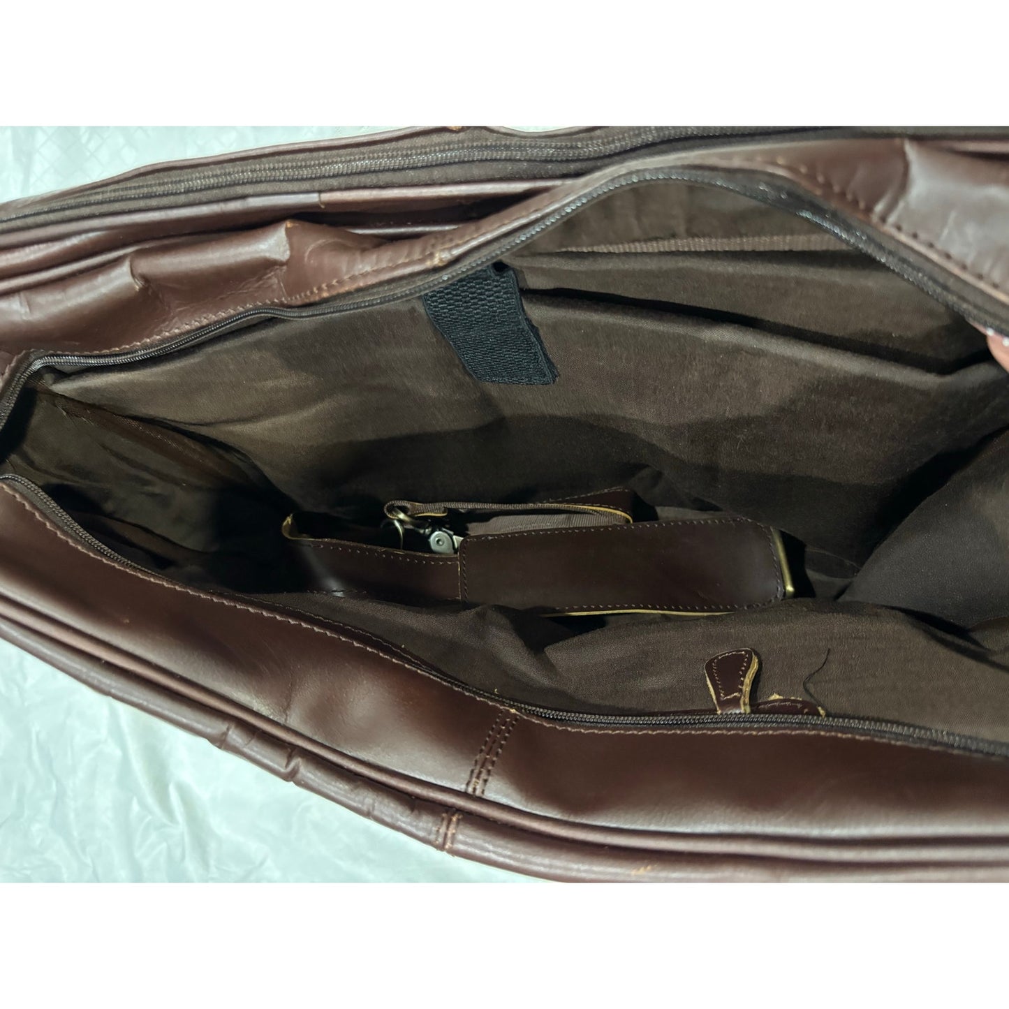 18” Genuine Leather Laptop Briefcase Business Travel Bag
