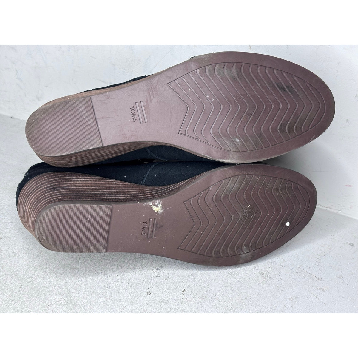 TOMS Hyde Suede Wedge Ankle Boots SZ 9.5