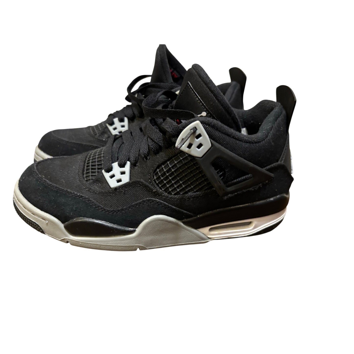 Air Jordan 4 Retro SE GS Black Canvas Sneakers SZ 6.5Y