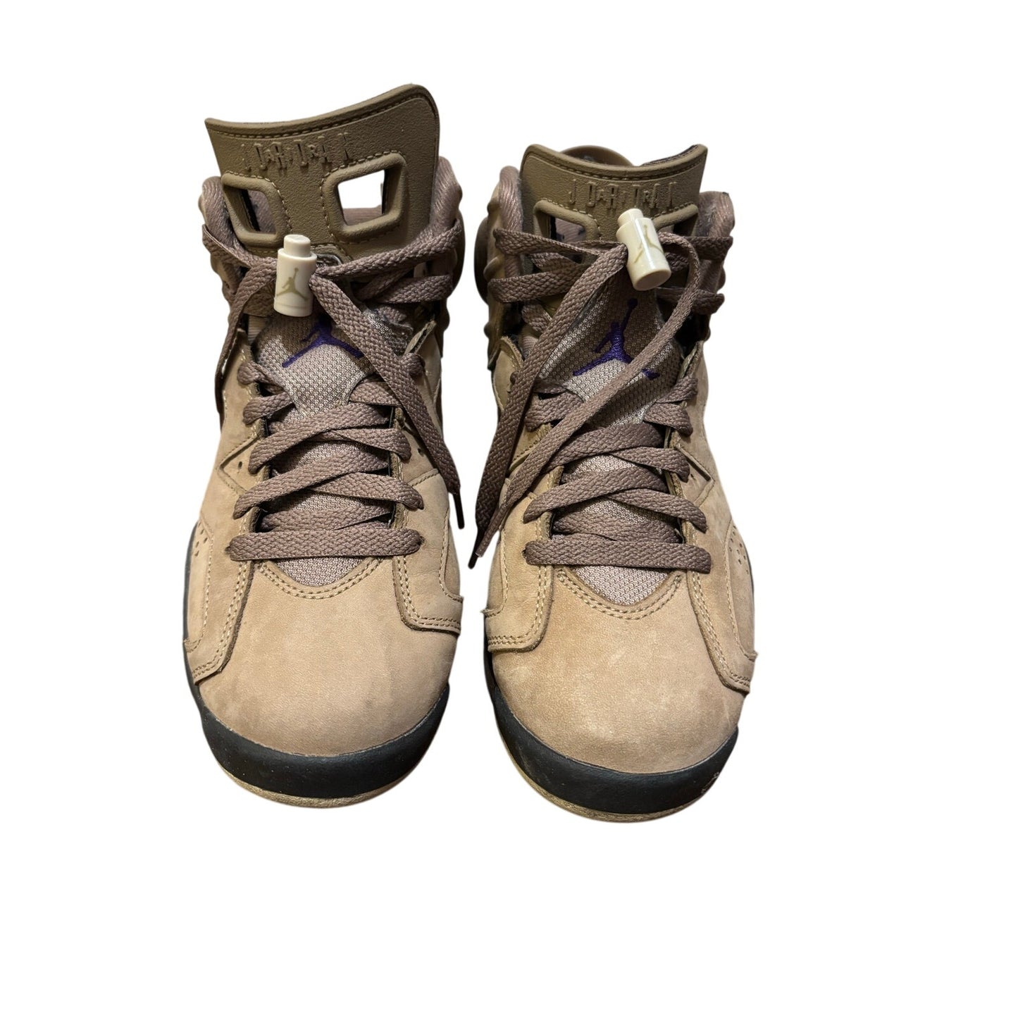 Air Jordan 6 Retro GORE-TEX Brown Kelp Court Purple Sneakers SZ 6.5Y