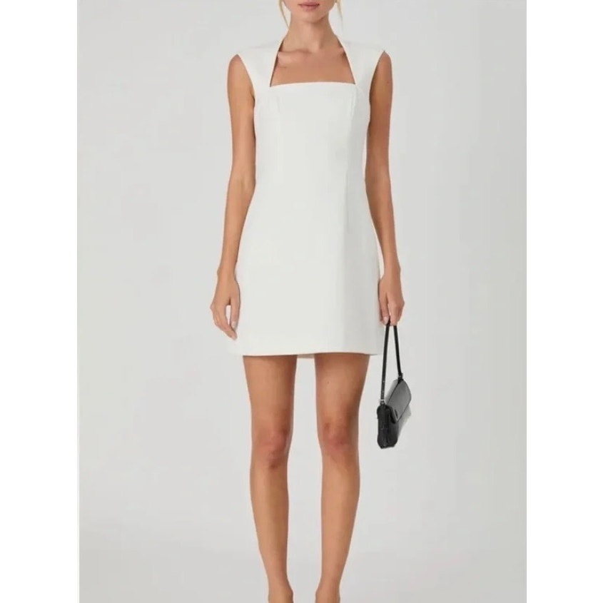 French Connection Ruth Whisper White A-Line Mini Dress SZ 6