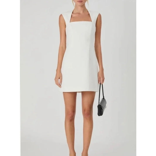 French Connection Ruth Whisper White A-Line Mini Dress SZ 6
