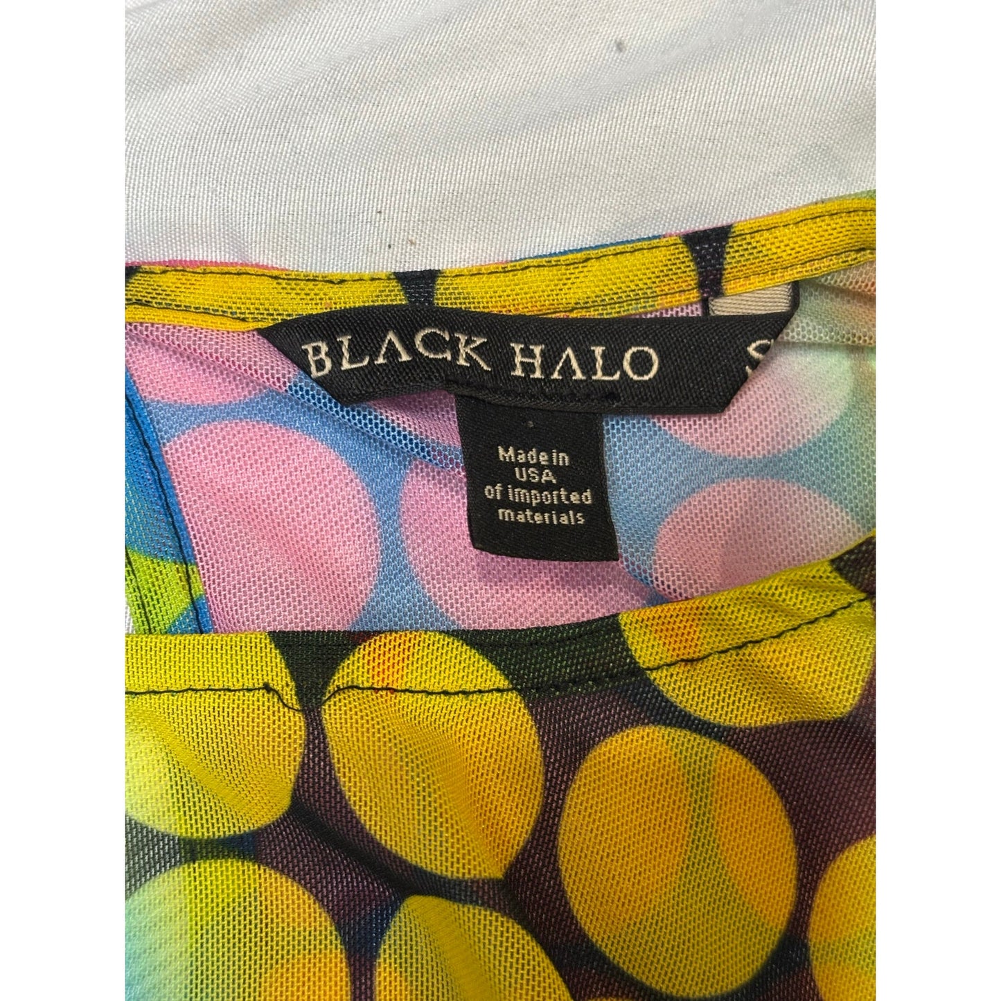 Black Halo Namir Ruched Mesh Bodycon Dress SZ SM