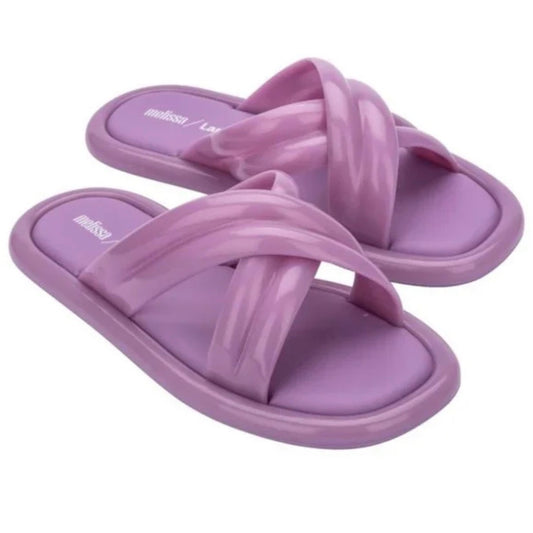 Melissa x Larroudé Crisscross Jelly Cali Slide SZ 8
