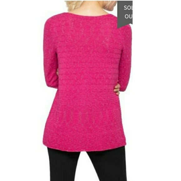 Nic+Zoe Cross Stitch Sweater SZ XS