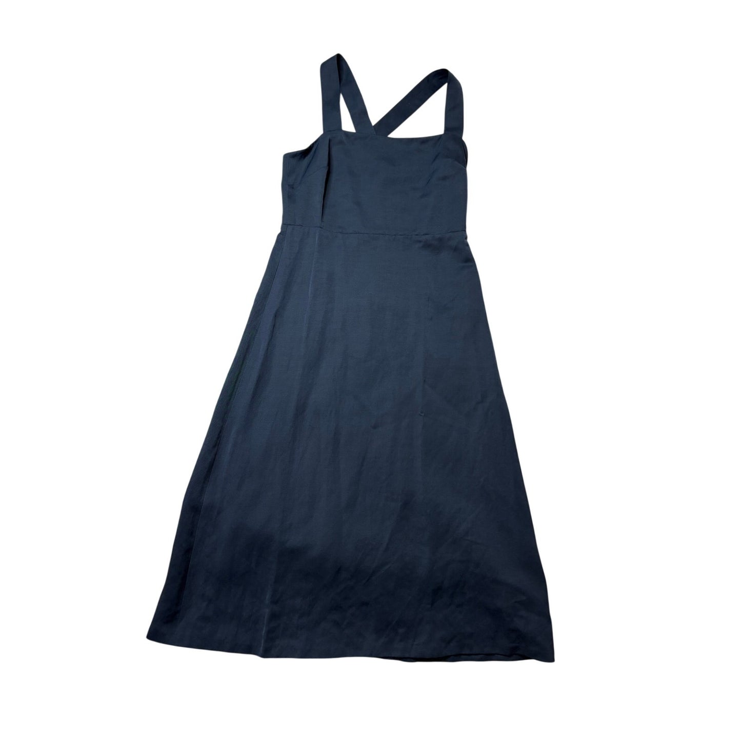 Theory Crossback Linen Blend Midi Dress SZ 2