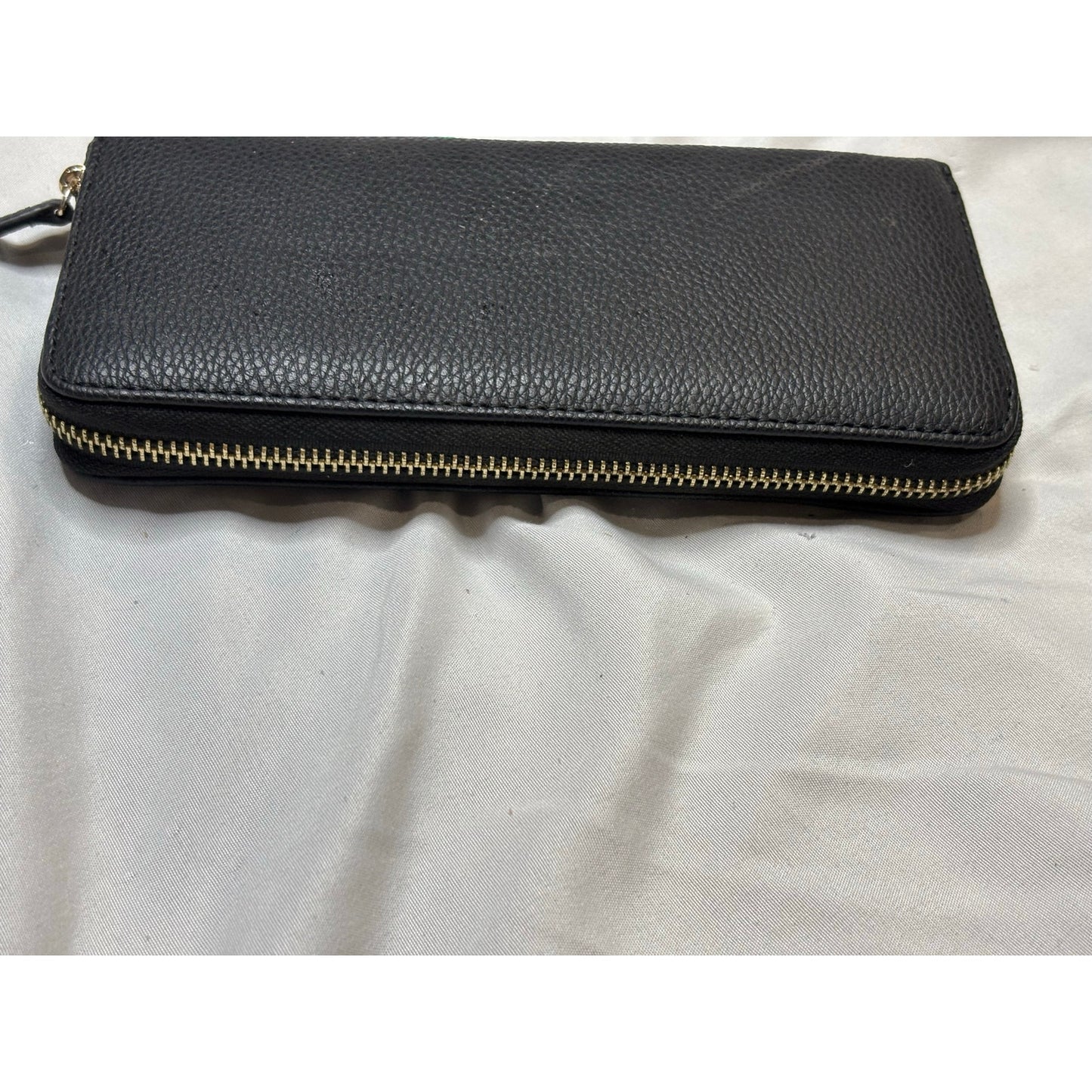 Marc New York Studded Zip Around Wallet Black Gold Continental Wristlet
