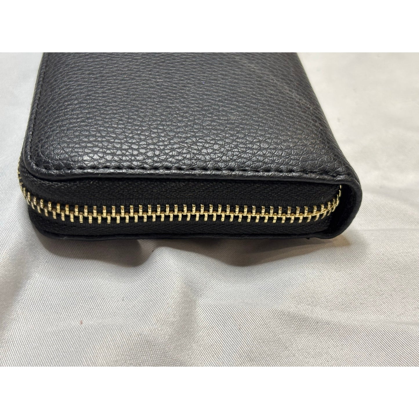 Marc New York Studded Zip Around Wallet Black Gold Continental Wristlet