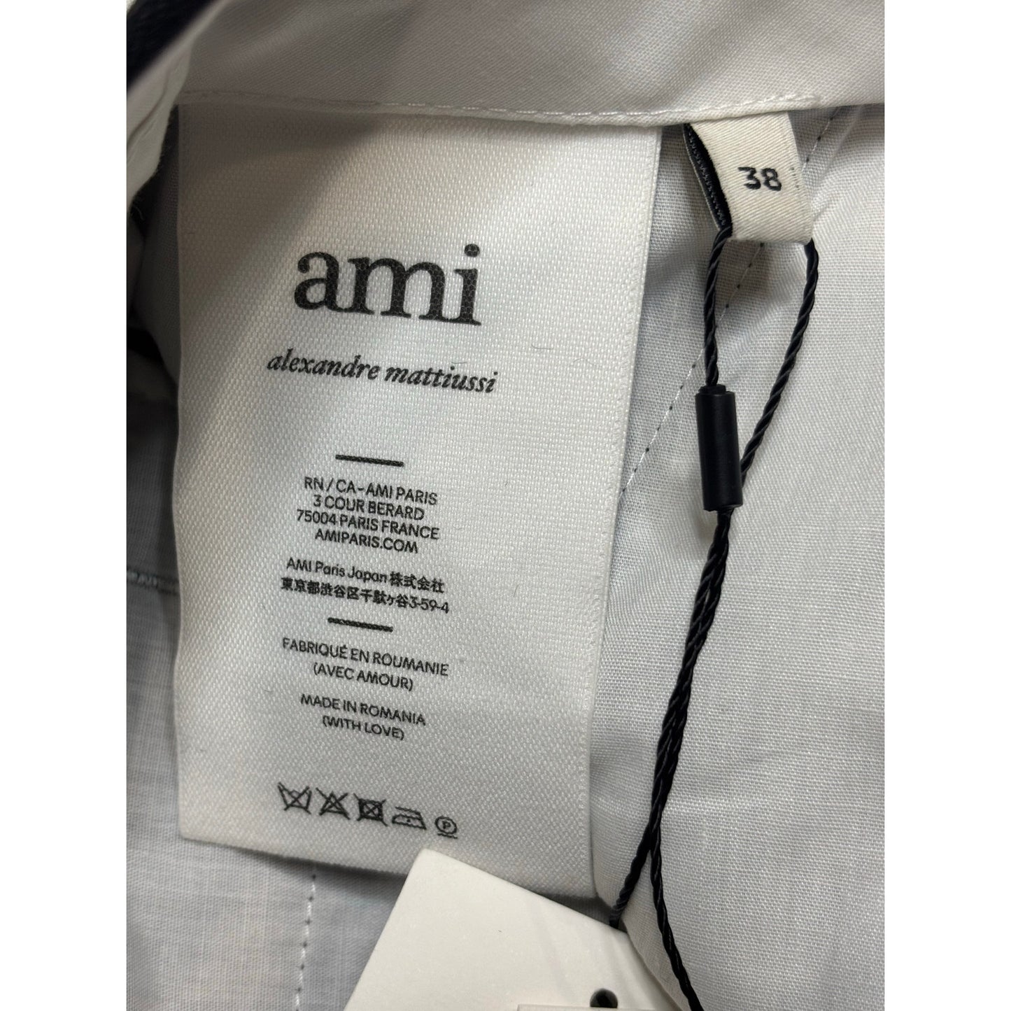 AMI Paris Alexandre Mattiussi Virgin Wool Trousers Black EU38 US6