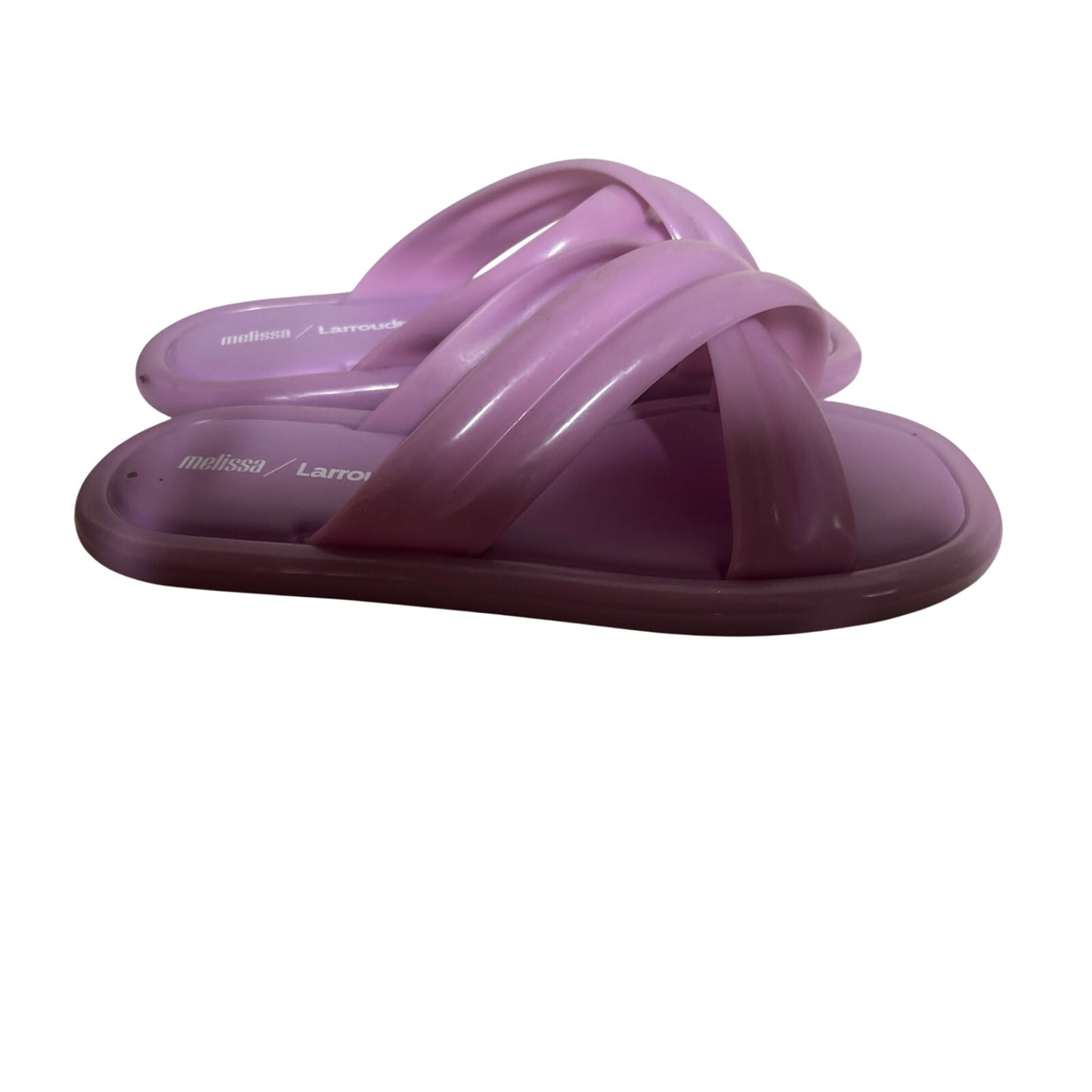 Melissa x Larroudé Crisscross Jelly Cali Slide SZ 8