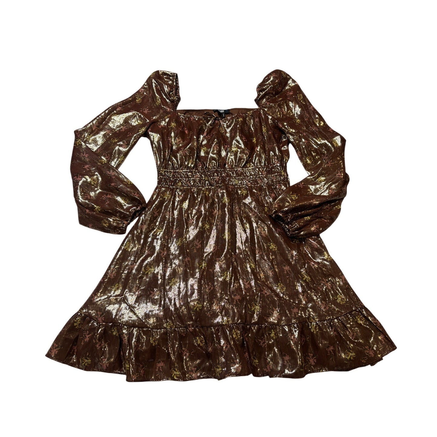 PAIGE Noah Dress In Bronze Dust Multi SZ Med
