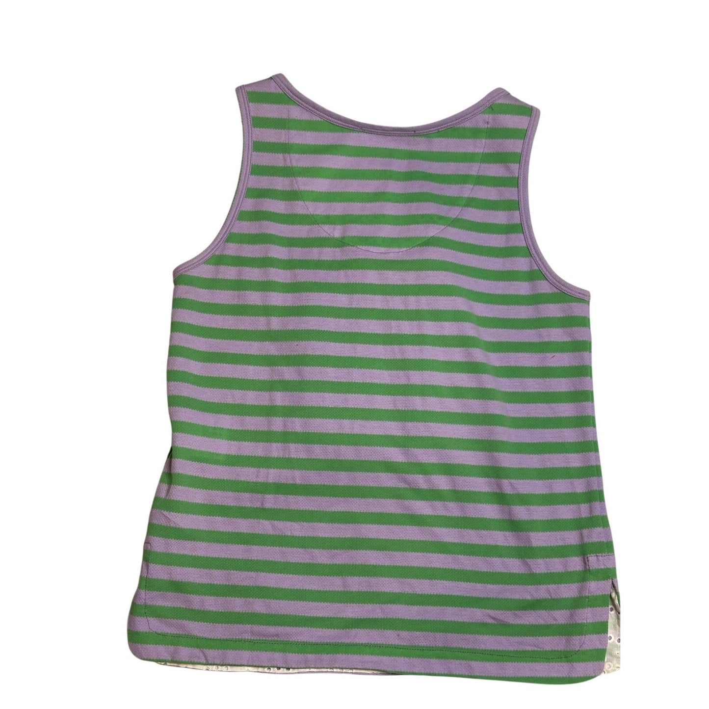 See By Chloé Striped Ruffled Front Tank Top SZ 2