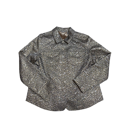 Vintage Laura Ashley Metallic Floral Brocade Evening Jacket SZ Med