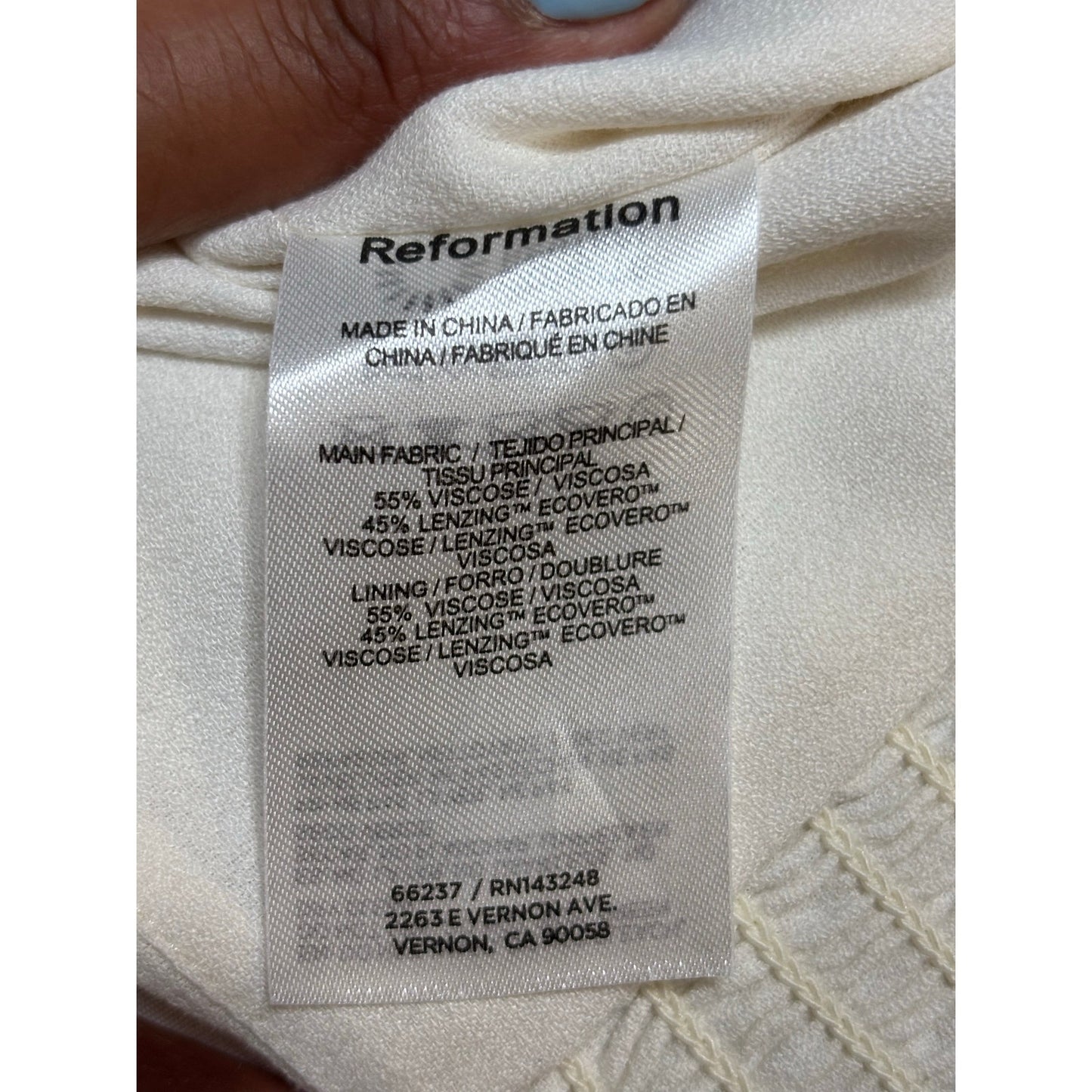 Reformation Inara Top SZ 12