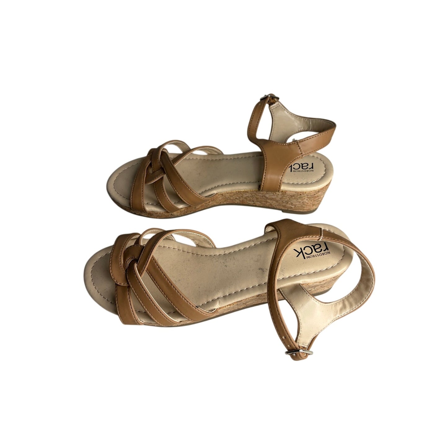 Nordstrom Rack Kids Jackie Cork Wedge Sandals SZ 4M