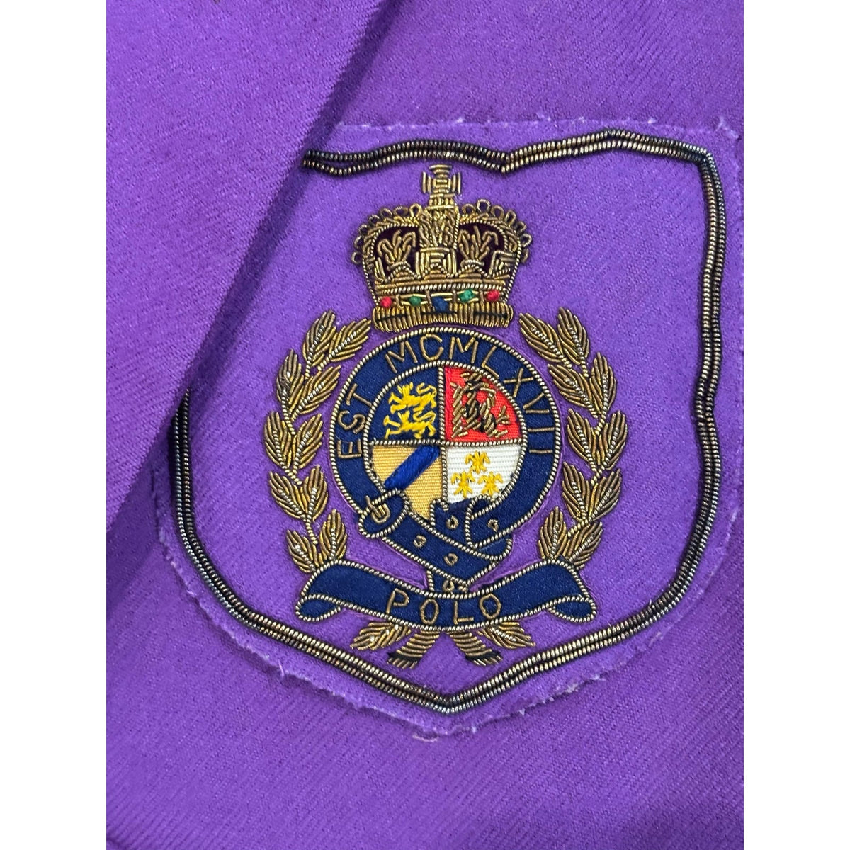 Vintage Ralph Lauren Wool Crest Double Breasted Blazer SZ 4
