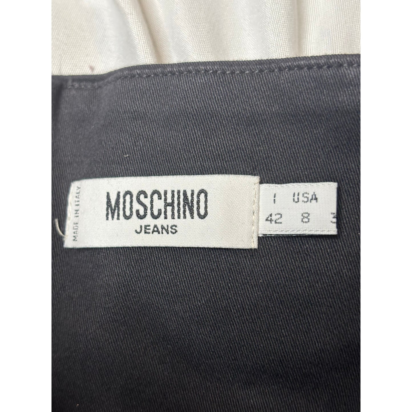 Vintage Moschino Jeans Y2K Button-Embellished Jacket & Strapless Dress Set SZ 8
