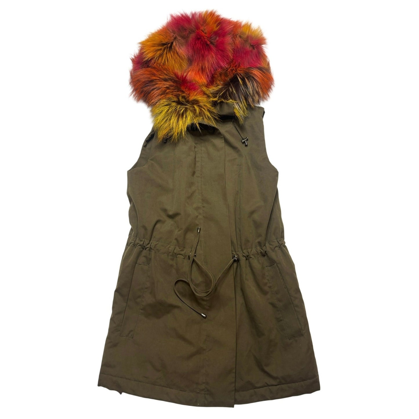 Trilogy Collections Silver Fox Fur Trim Hooded Parka  XS