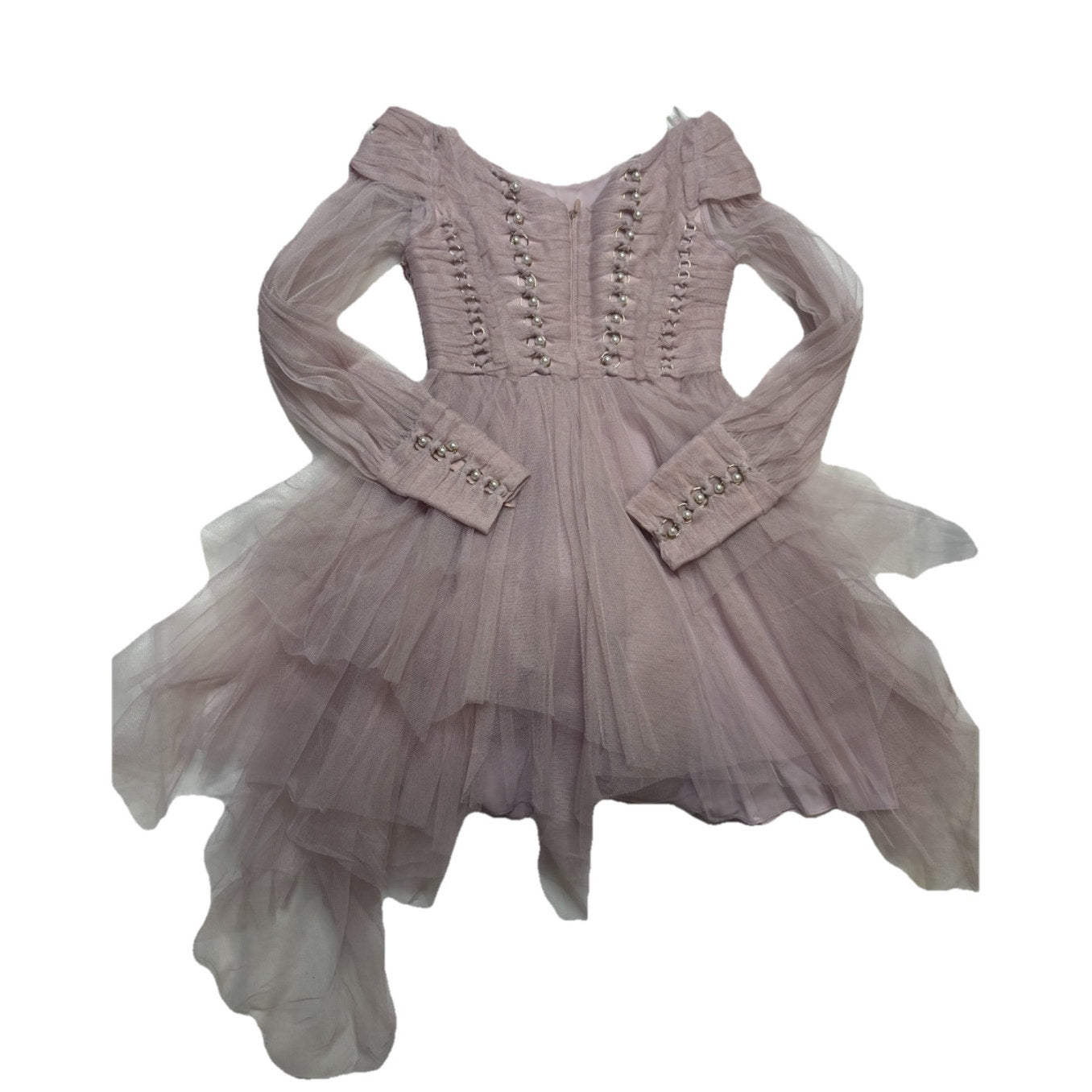 Zimmermann Lilac Pearl Embellished Tulle Dress Size 0 (US 2)