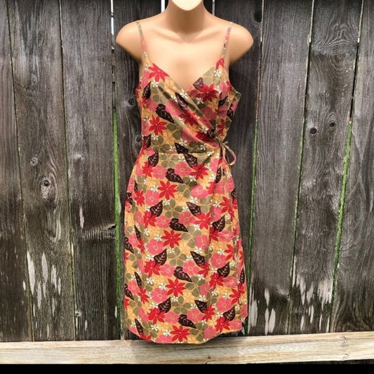 J. Crew Floral Side Tie Wrap Dress SIZE 4 Women