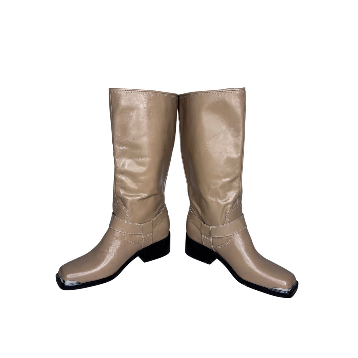 Dolce Vita Evi Leather Moto Knee High Boots SZ 9