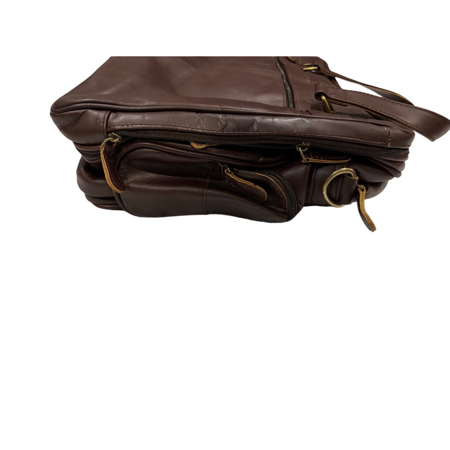 18” Genuine Leather Laptop Briefcase Business Travel Bag