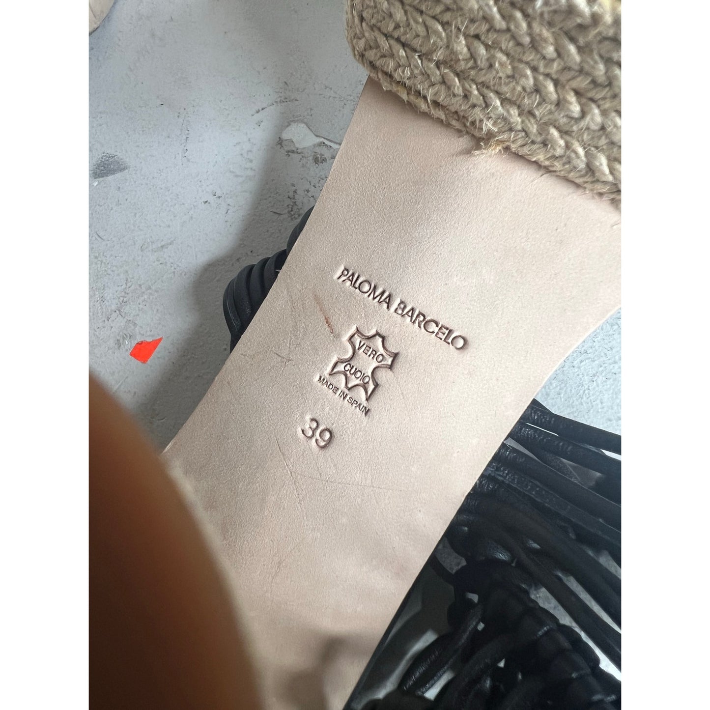 Paloma Barceló Platform Raffia Sandals SZ 39