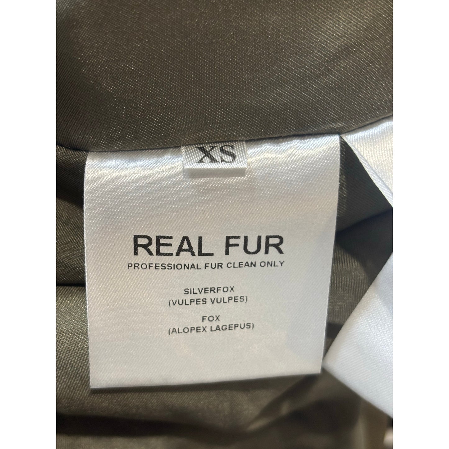 Trilogy Collections Silver Fox Fur Trim Hooded Parka  XS